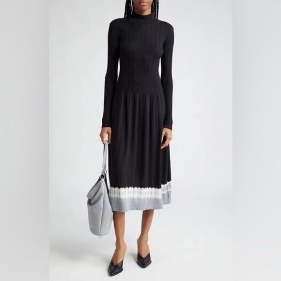 Proenza Schouler NWT Lila Ombré Detail Long Sleeve Merino Wool Sweater Dress S - Picture 5 of 9